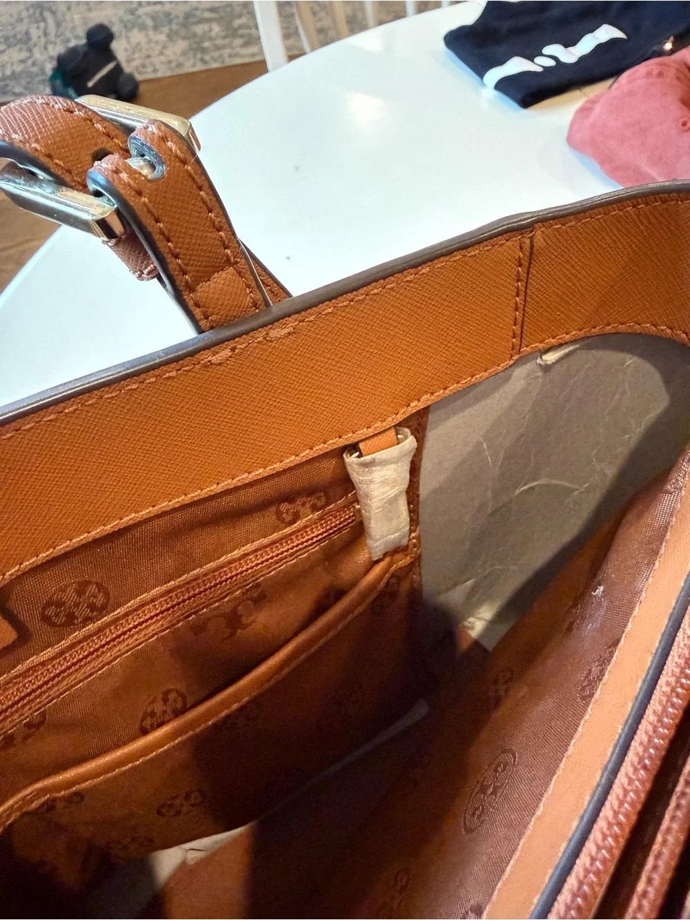 Tory Burch York Buckle Tote cognac Saffiano